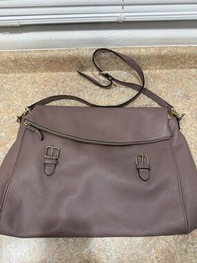 Kate Spade NY Brighton Park Pebble Travel Leslie $695 PORCINI Lavender XL HUGE